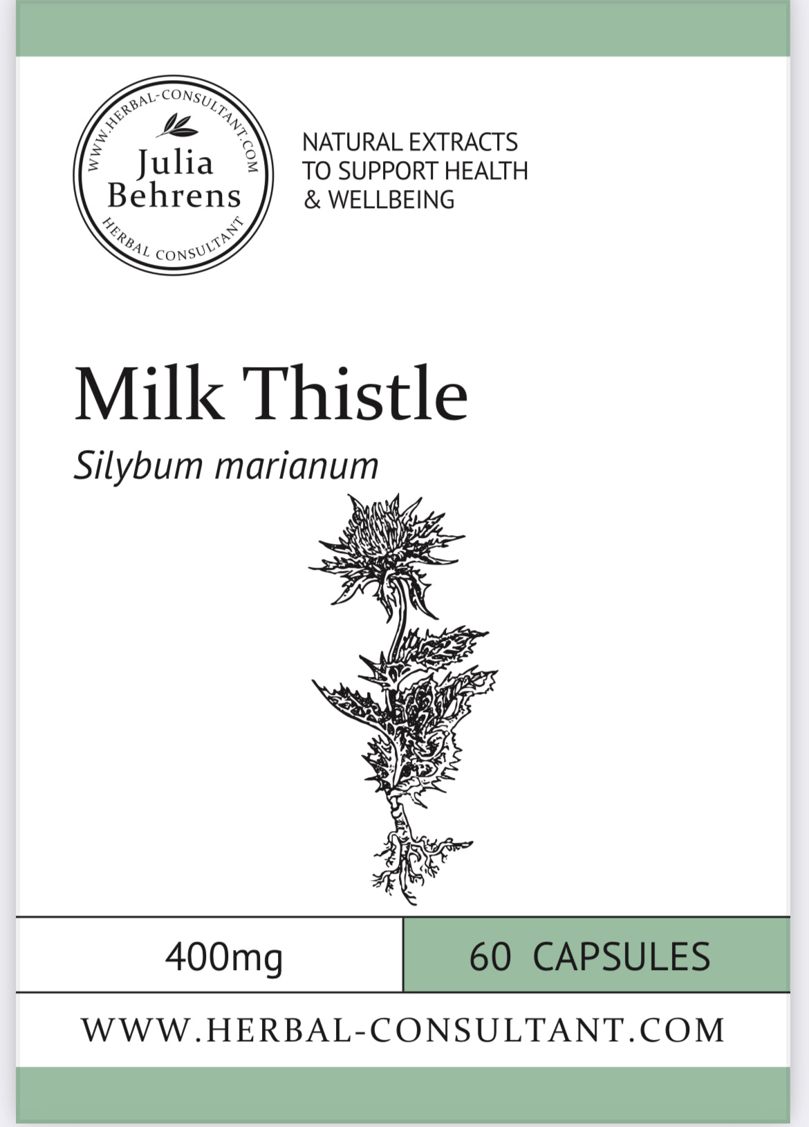 Milk Thistle capsules by Julie Behrens