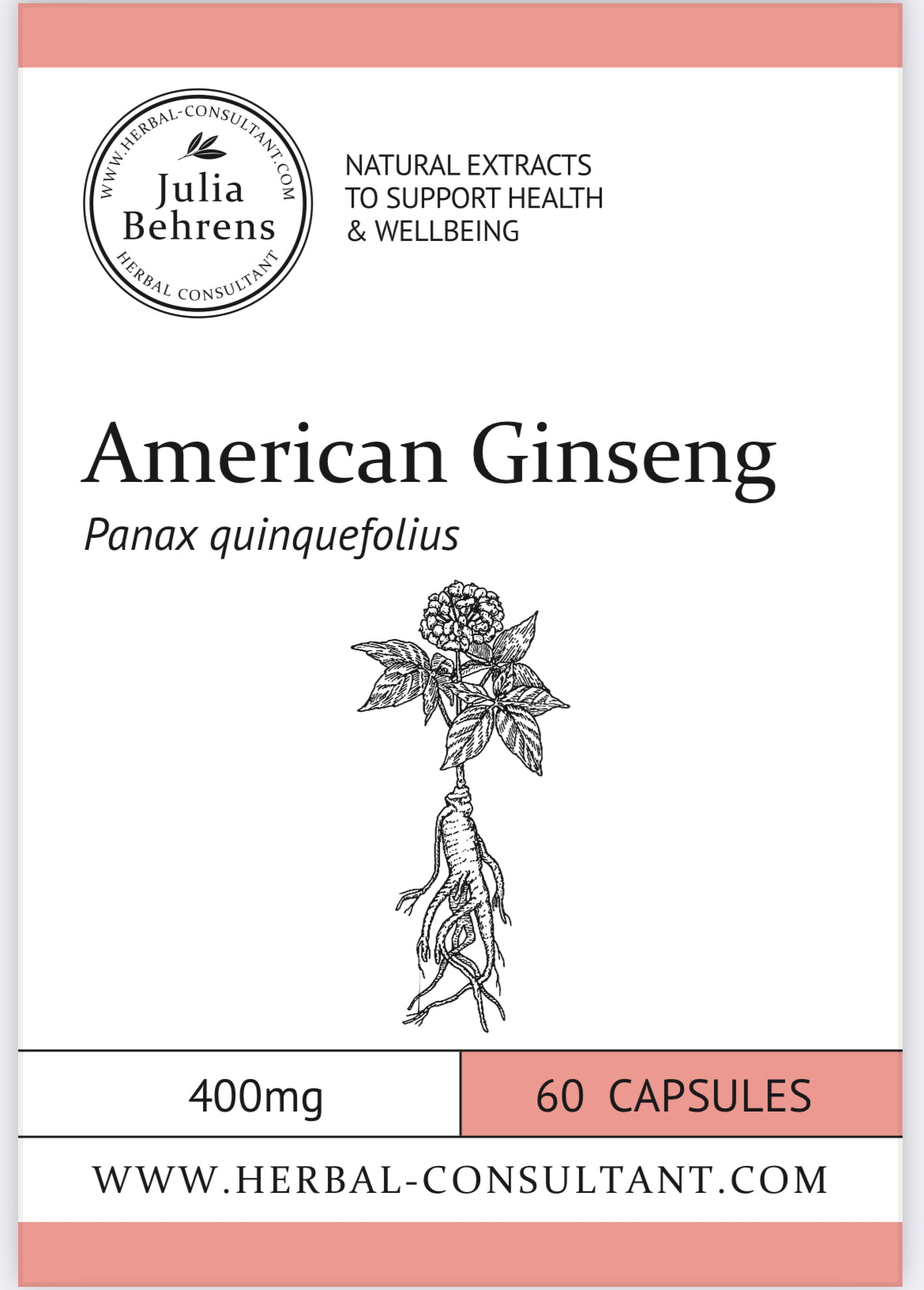 American Ginseng capsules by Julia Behrens